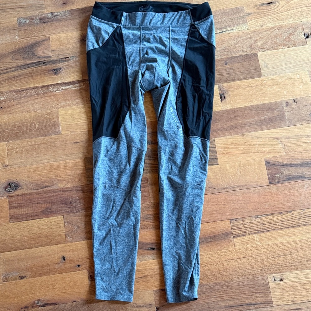 Gray and Black Men's compression Athletic Pants